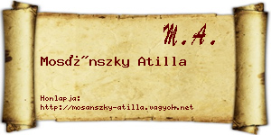 Mosánszky Atilla névjegykártya